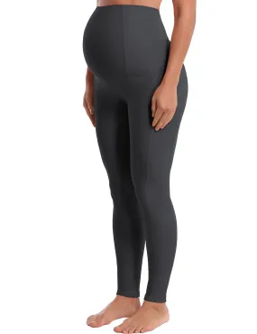 26" Side Pockets Maternity Yoga Pants shadowcharcoal