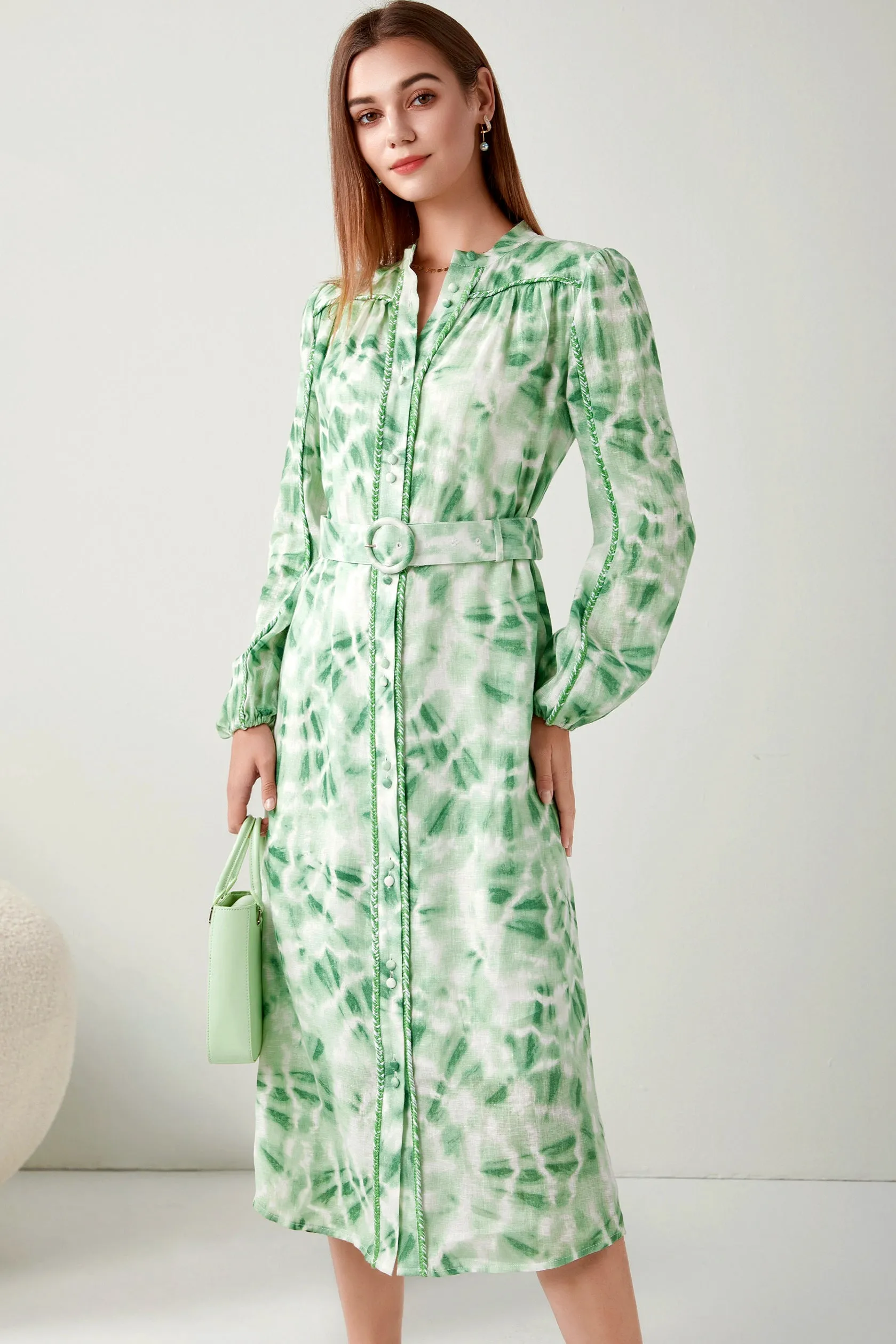 Ada Linen Dress - Green/Mint - GDS