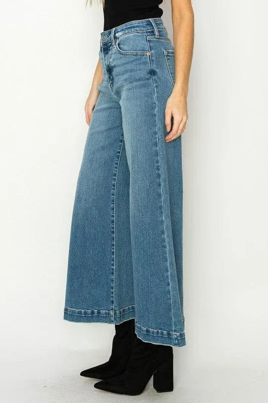 Artemis Vintage High Rise Crop Palazzo Jeans