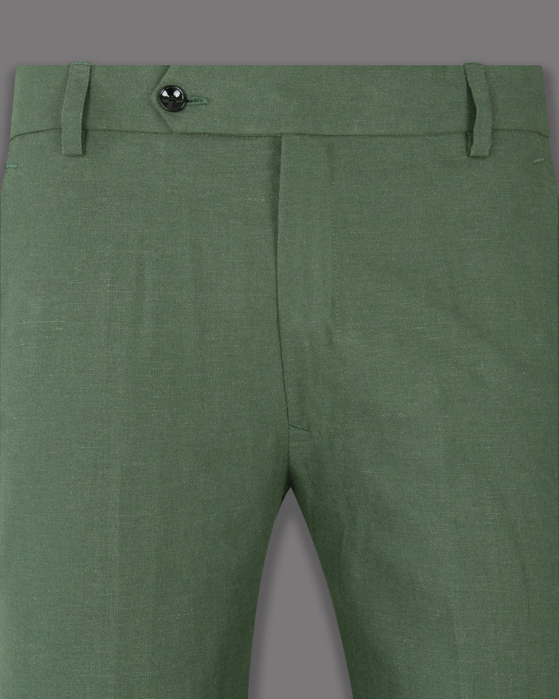 Asparagus Green Luxurious Linen Pant