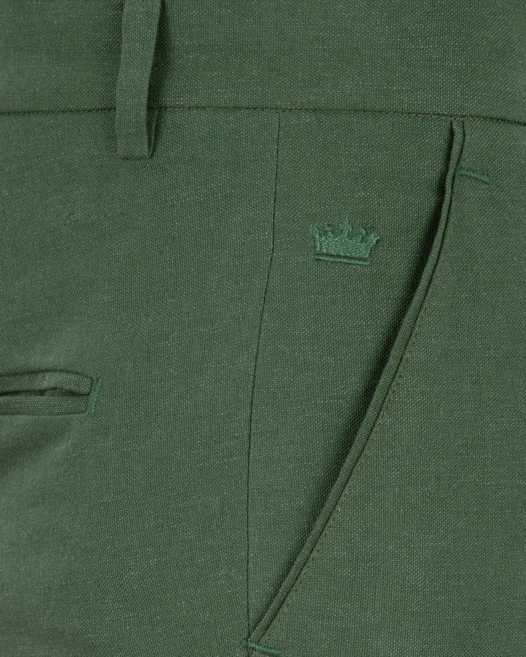 Asparagus Green Luxurious Linen Pant