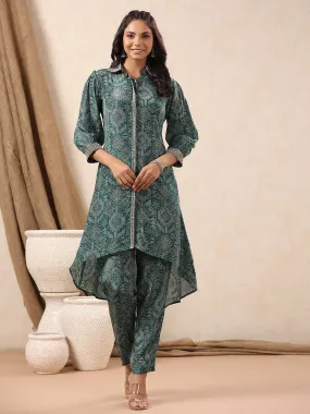 Bandhani Printed Crepe Kurti With Pants