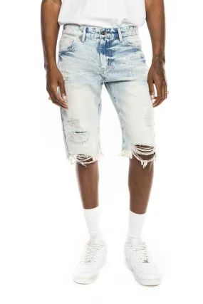 Basic Jean Shorts - Plaster Blue