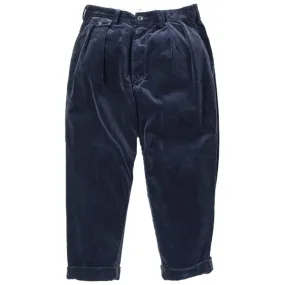 BEAMS PLUS 2Pleats Corduroy Pants Navy