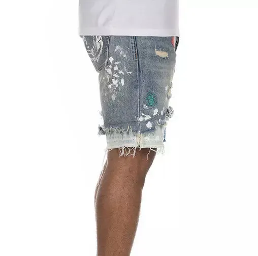 Billionaire Boys Club BB Horizon Jean Shorts Blue Glow 841-4108-BLUE GLOW