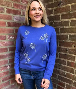 Blue Diamante Dandelion Jumper