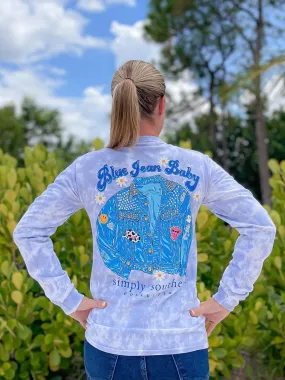 'Blue Jean Baby' Tie Dye Long Sleeve Tee by Simply Southern