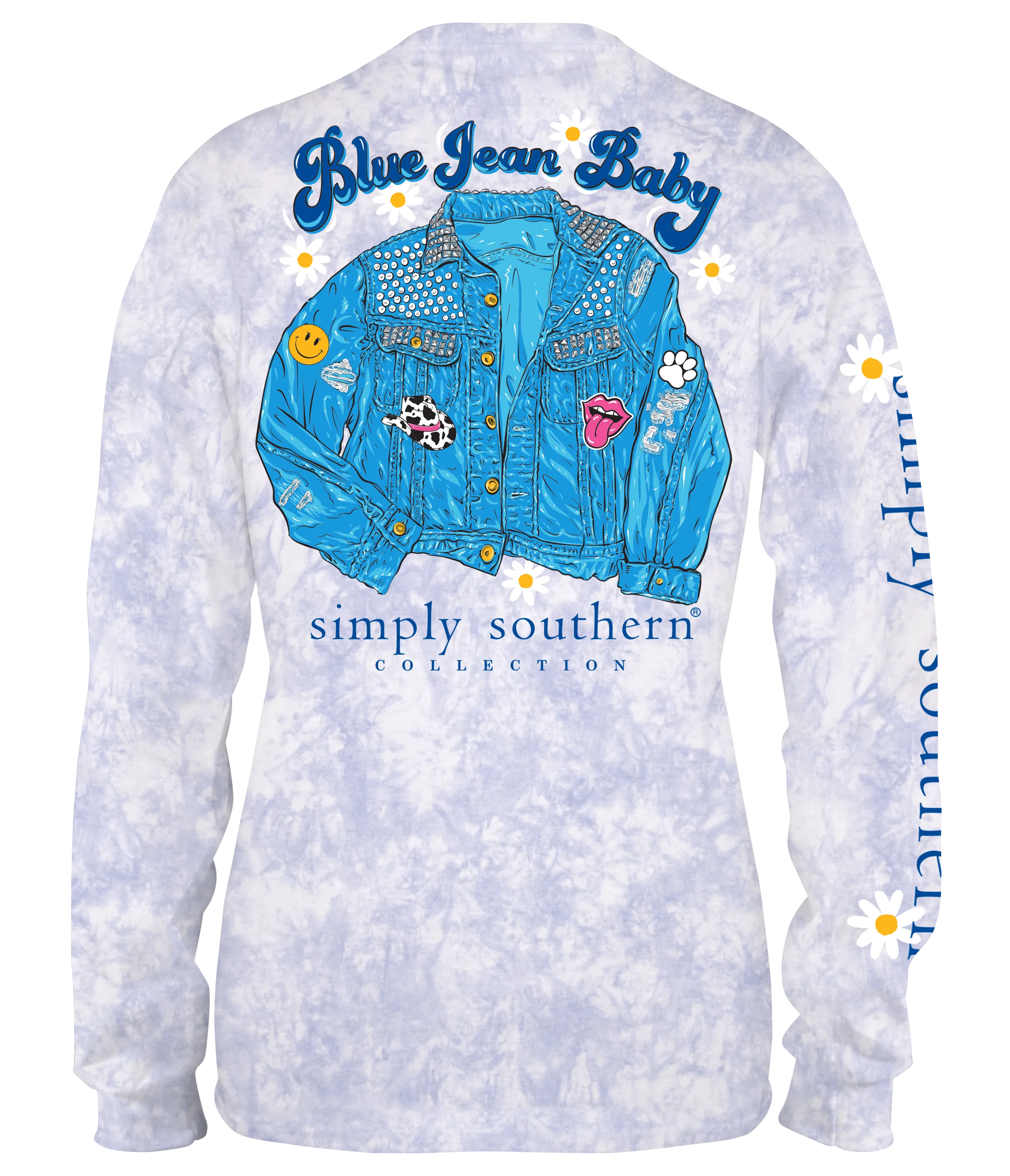 'Blue Jean Baby' Tie Dye Long Sleeve Tee by Simply Southern