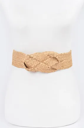 Braided Straw Elastic Belt