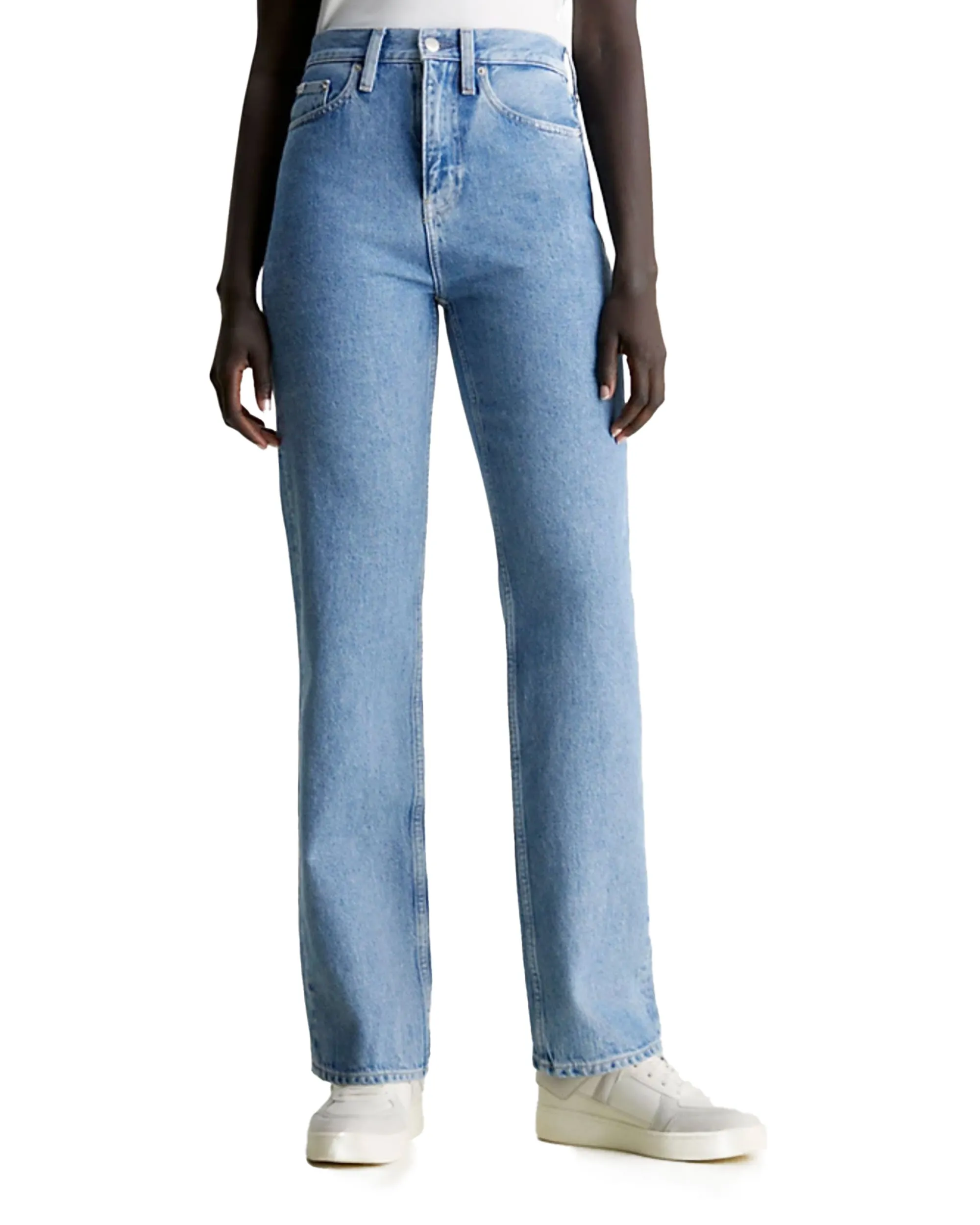 Calvin Klein High Rise Straight Denim Light