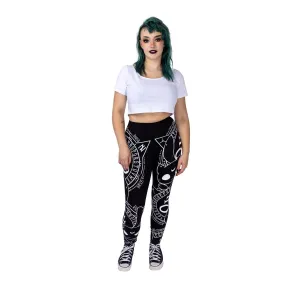 CAT CRAFT LEGGINGS - BLACK/WHITE