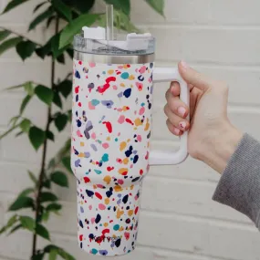 Confetti Print Tumbler Cup