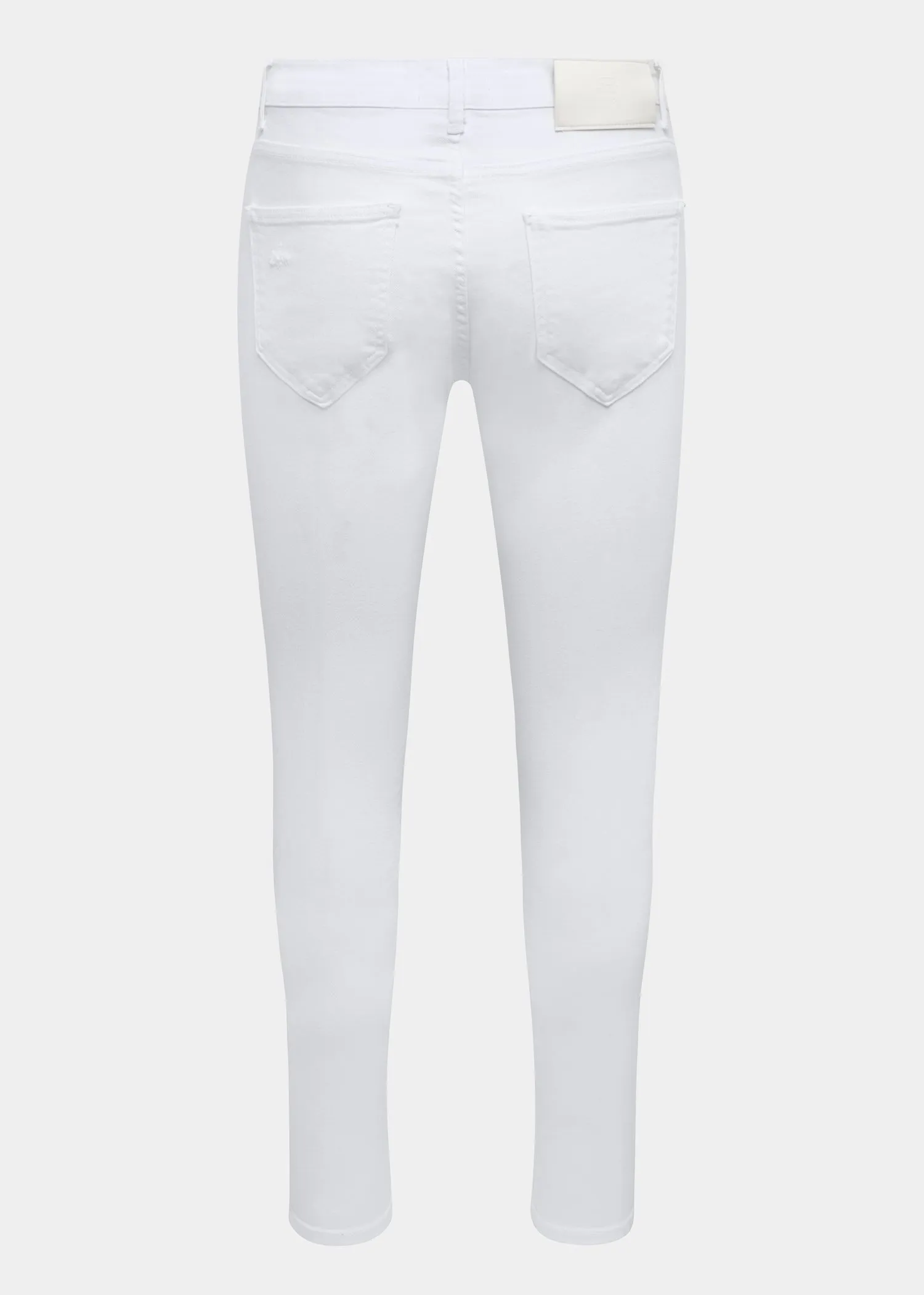 Distressed White Skinny Fit Jeans