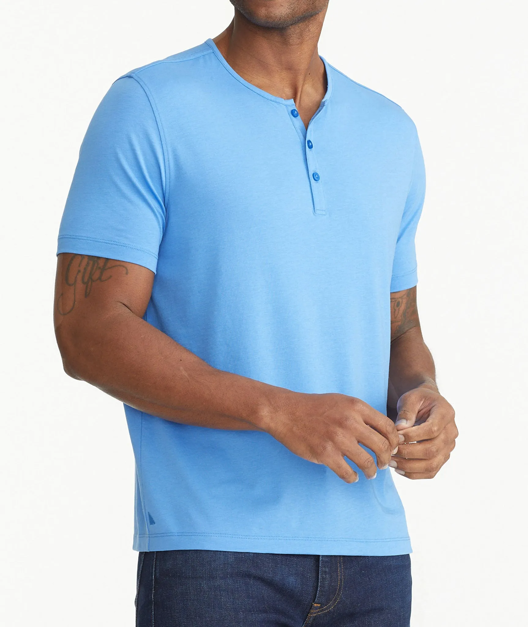 EcoSoft Short-Sleeve Henley