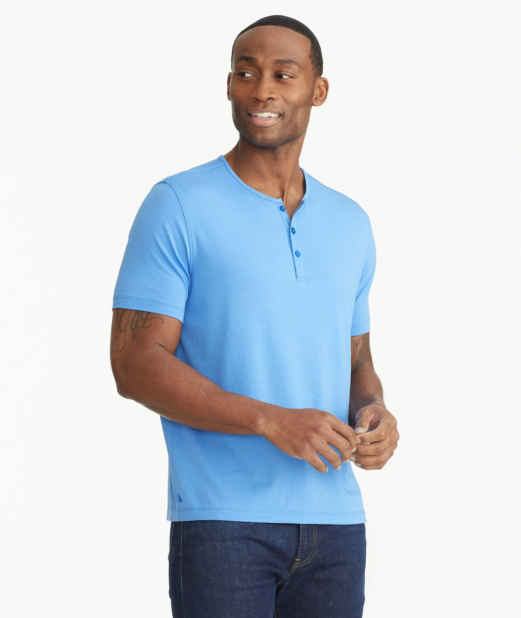 EcoSoft Short-Sleeve Henley