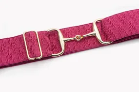 ELLANY - MAGENTA DANTE 1.5" GOLD SNAFFLE ELASTIC BELT