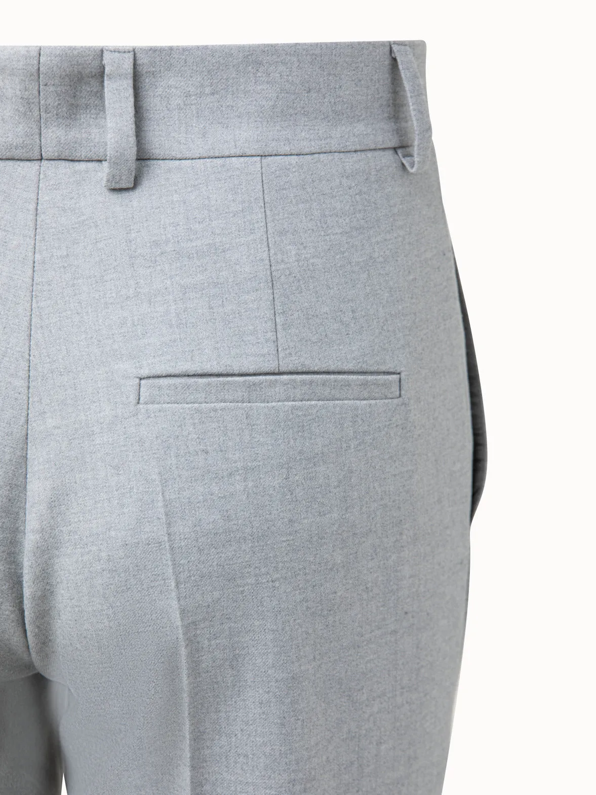 Flanellhose aus Wolle mit Stretch