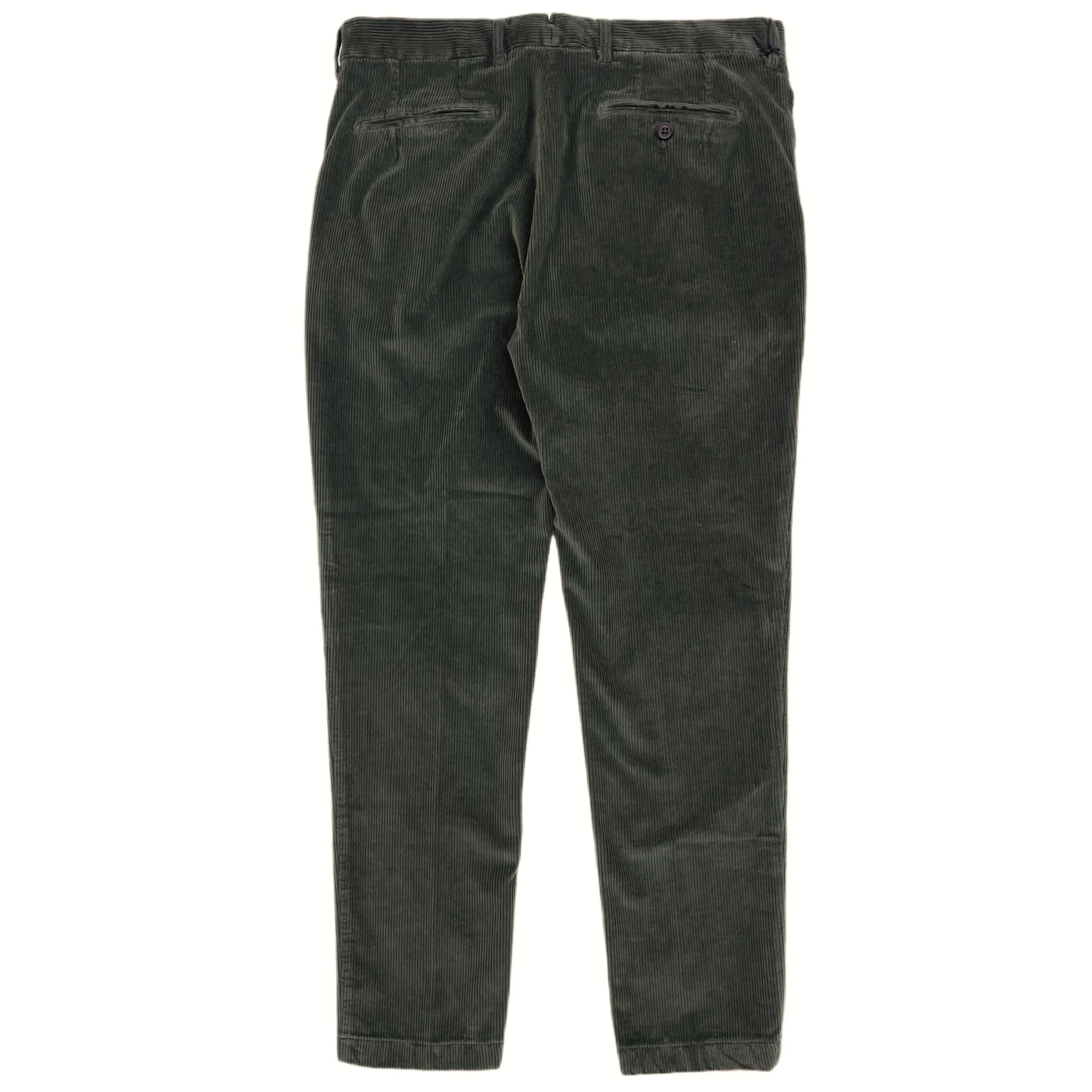 FRESH Corduroy Pleated Chino Pants In Army Green