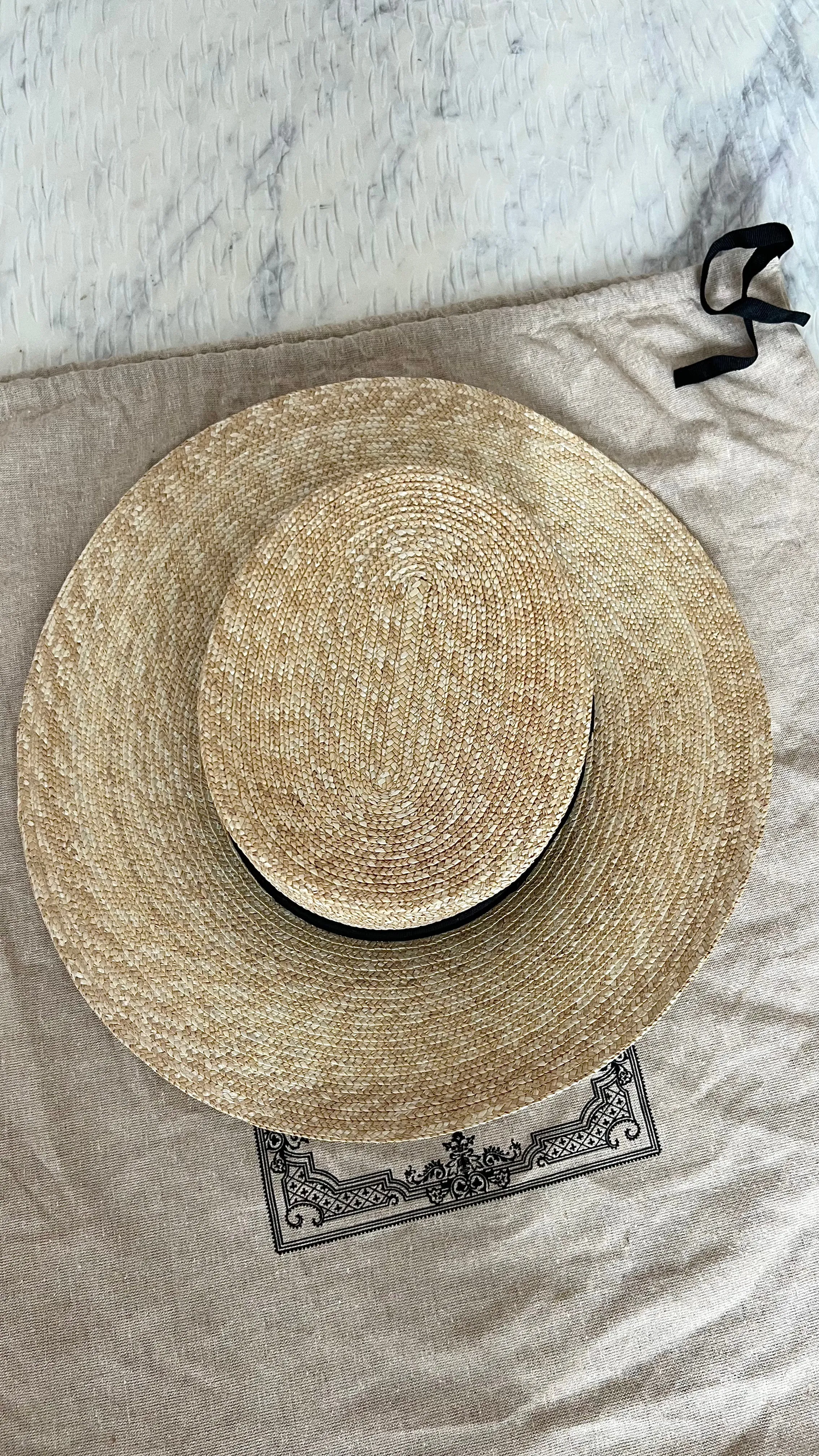 GUCCI STRAW BOATER HAT