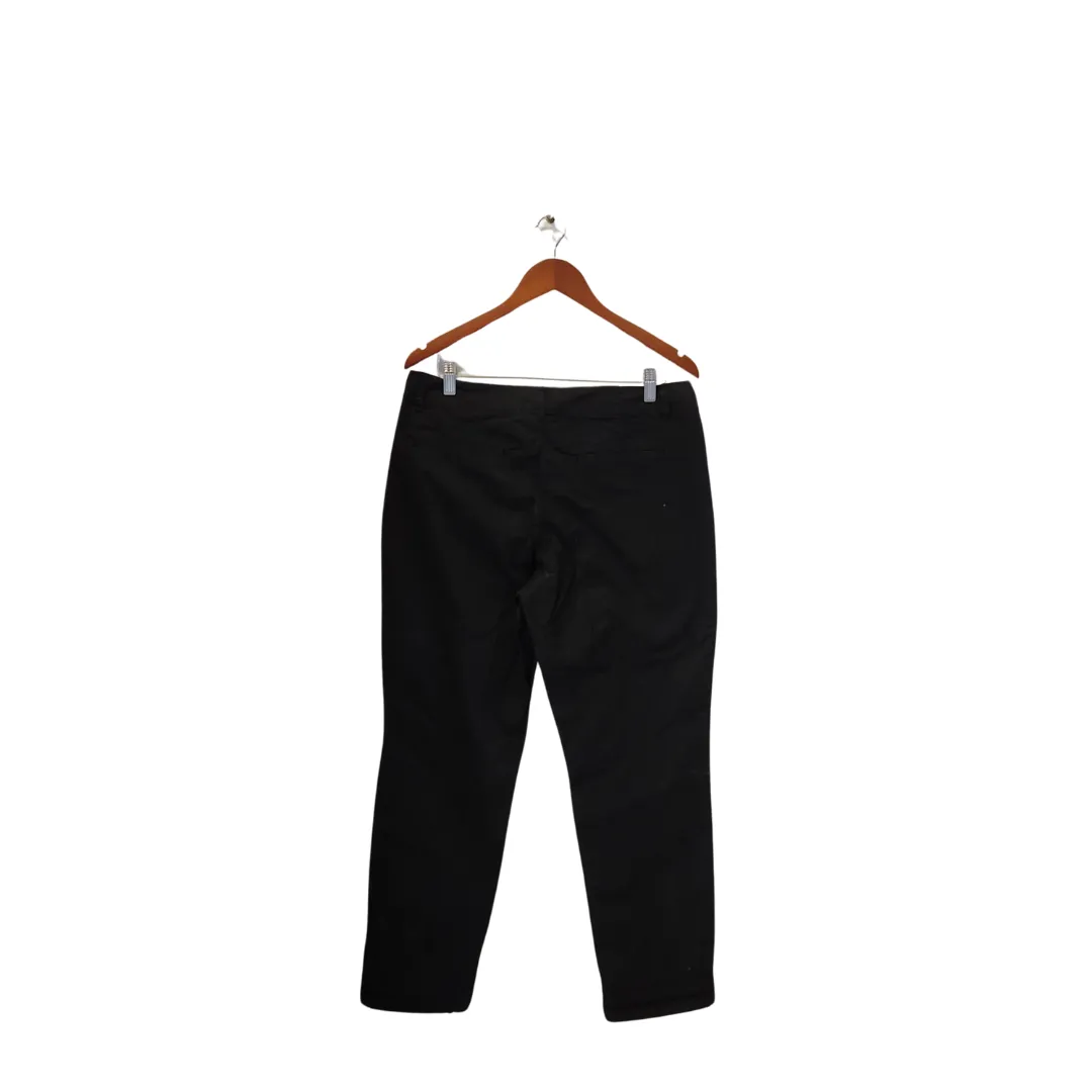 H&M Black Cuffed Cotton Pants | Brand New |