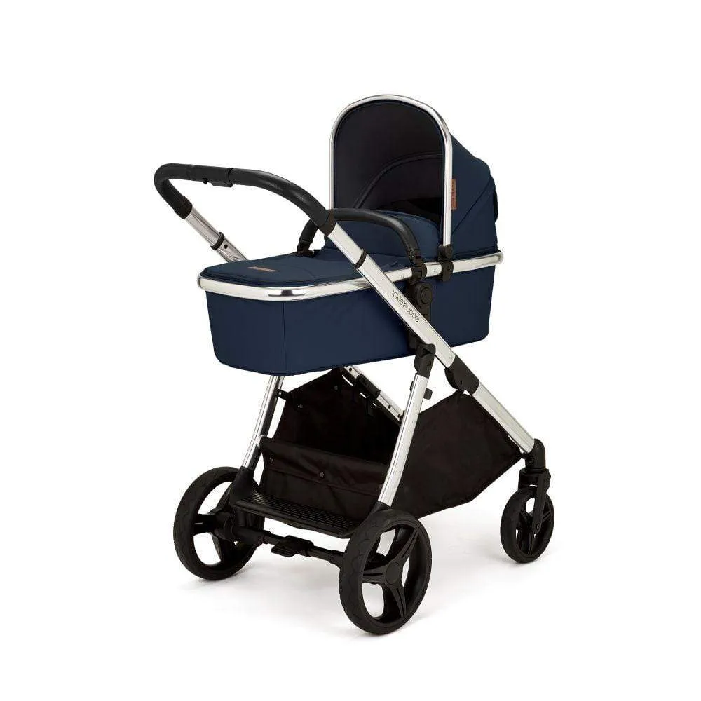 Ickle Bubba Eclipse 2 in 1 Carrycot & Pushchair - Chrome / Midnight Blue / Black