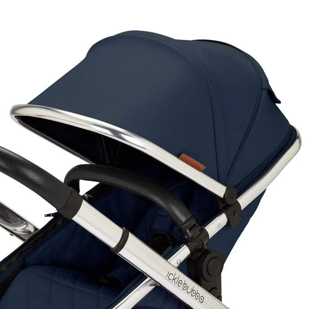 Ickle Bubba Eclipse 2 in 1 Carrycot & Pushchair - Chrome / Midnight Blue / Black