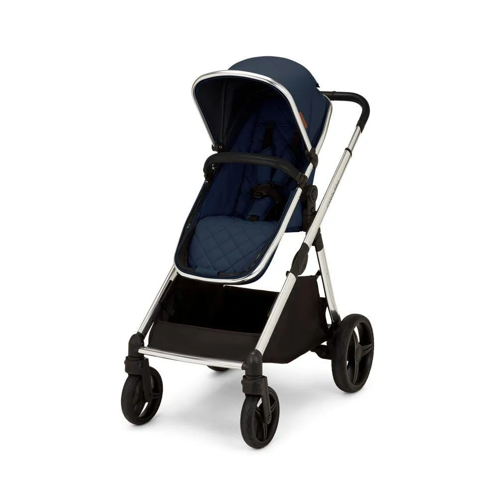 Ickle Bubba Eclipse 2 in 1 Carrycot & Pushchair - Chrome / Midnight Blue / Black