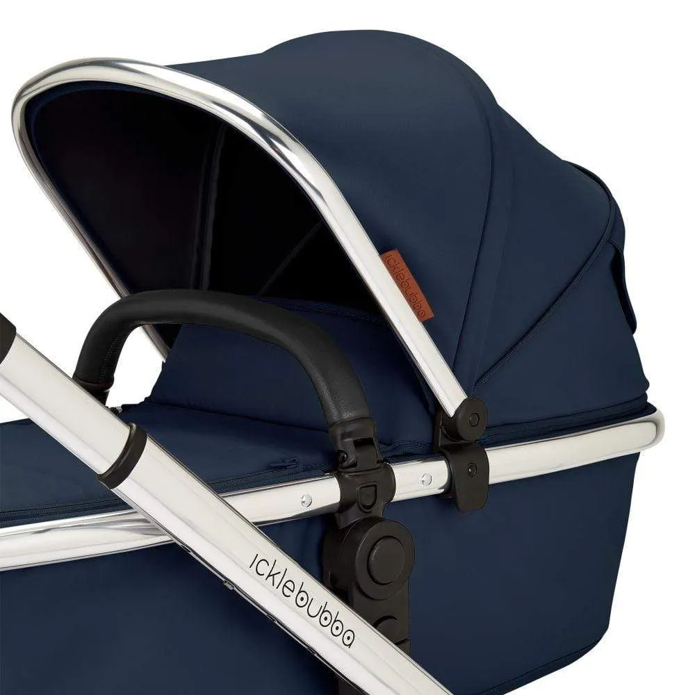 Ickle Bubba Eclipse 2 in 1 Carrycot & Pushchair - Chrome / Midnight Blue / Black