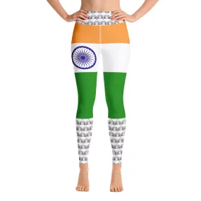 India Leggings Flag Printed Color / Indian Style Leggings For Patriotic With Inside Pocket