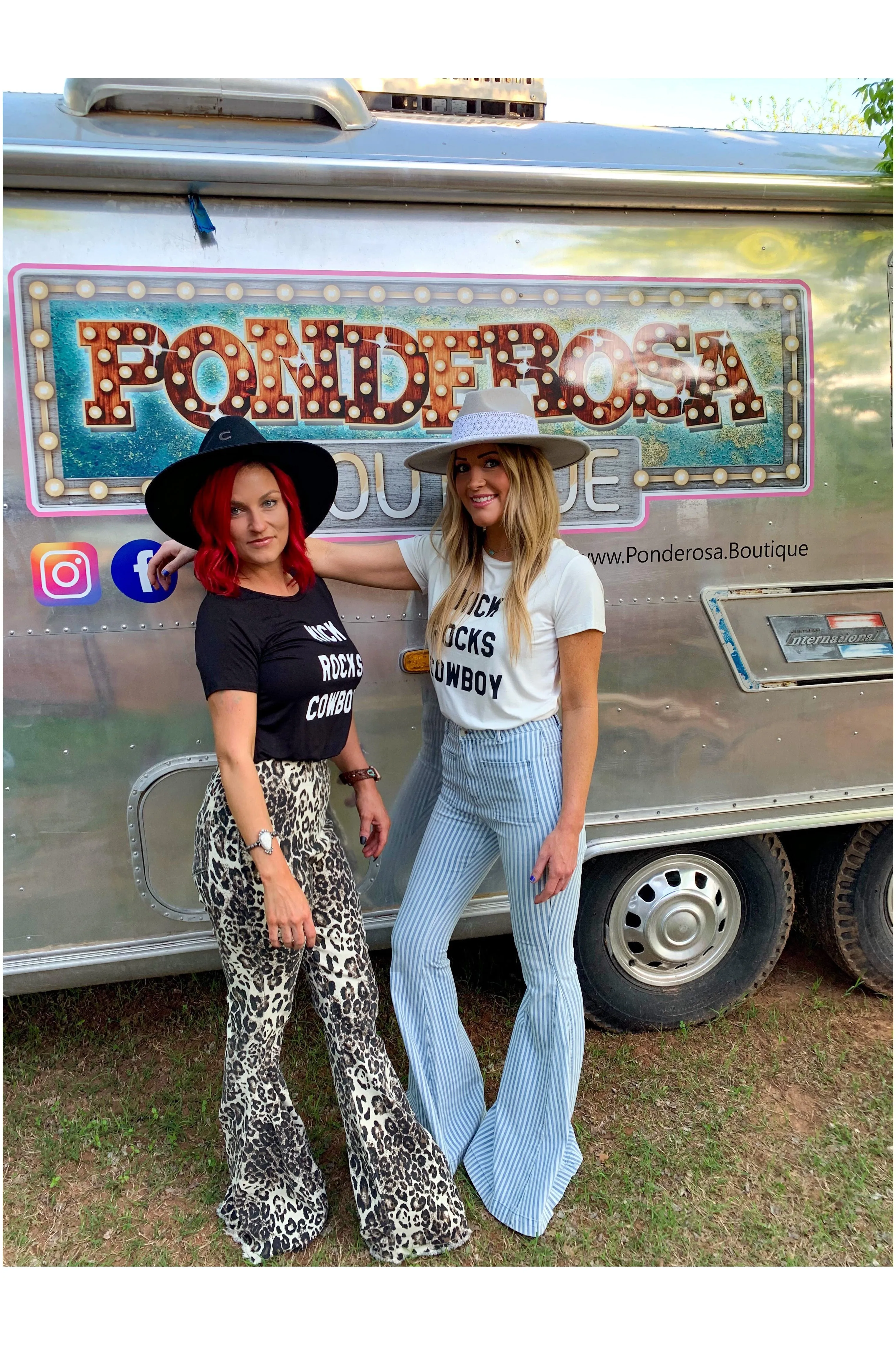 Ivory leopard bell bottoms