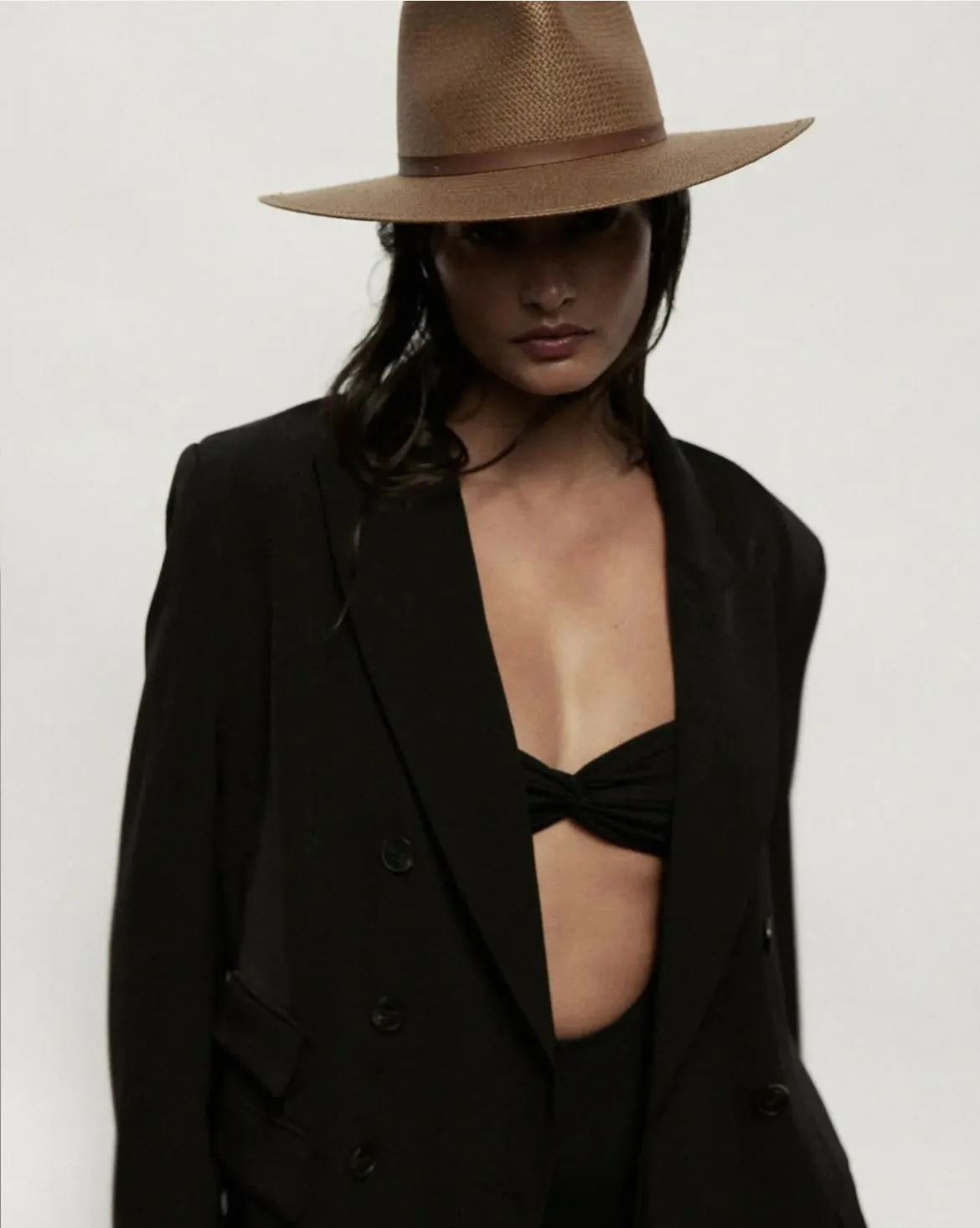 Janessa Leone Sherman Hat Brown