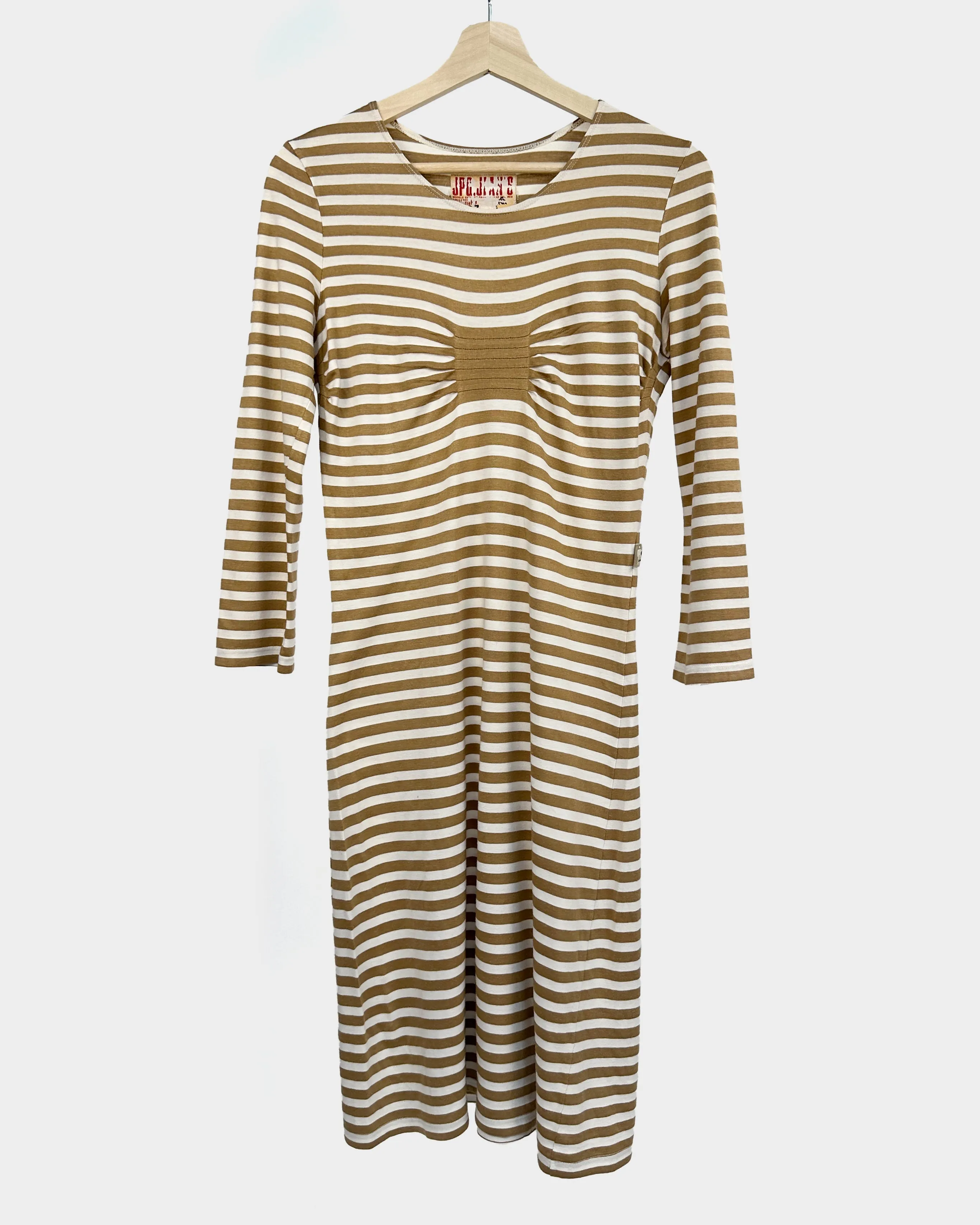 Jean Paul Gaultier Beige Striped Dress 1990's