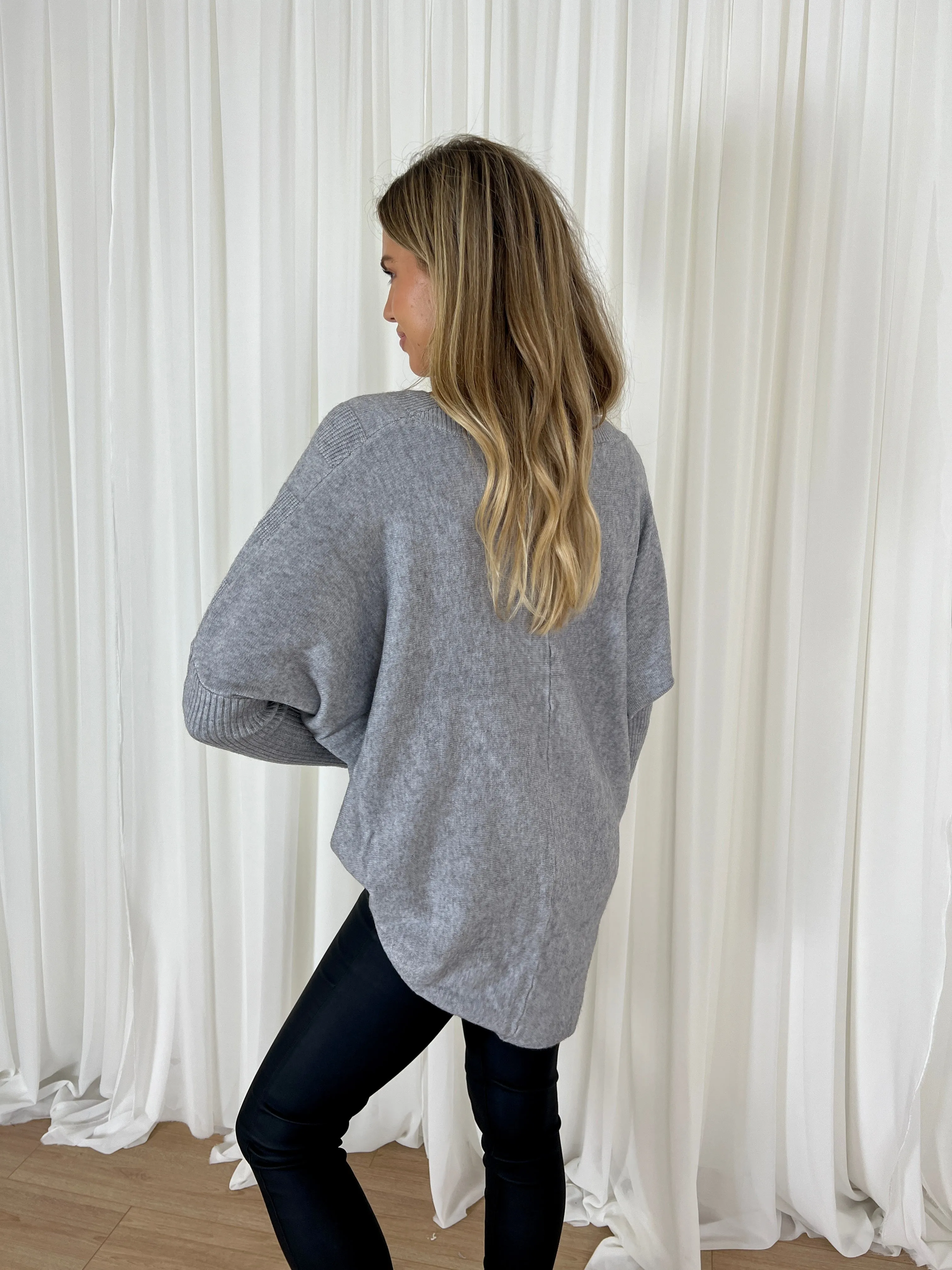 Joanna Zig Zag Jumper / Grey