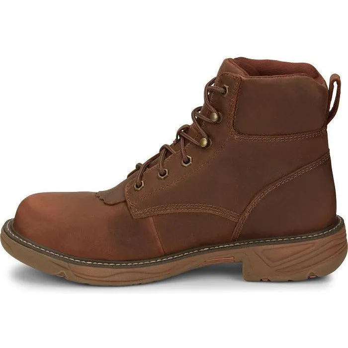 Justin Men's Rush 6" Nano CT wP Western Work Boot -Brown- SE466