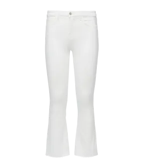 Kendra High Rise Crop Flare in White