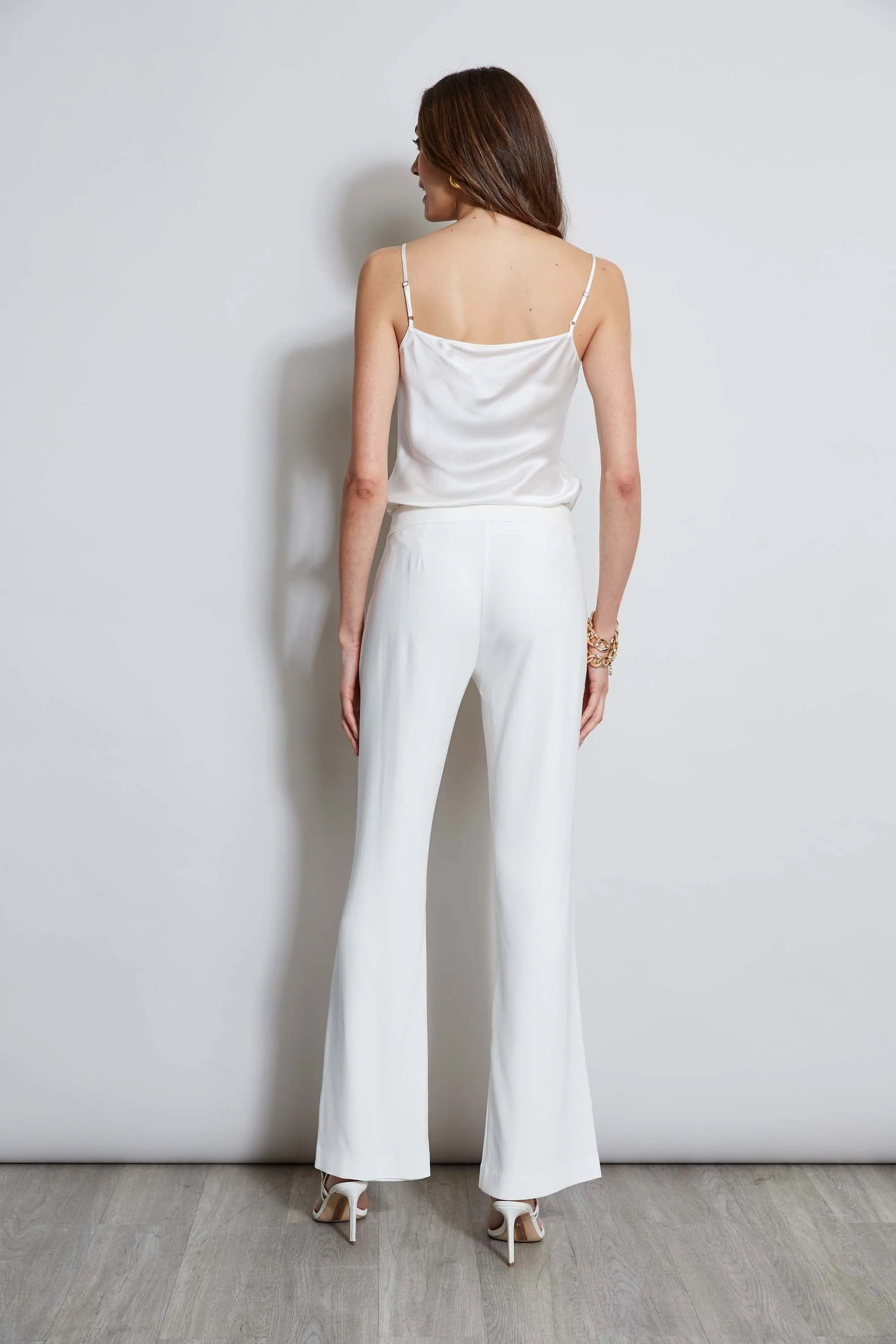 Lace Trim Fit & Flare Pant