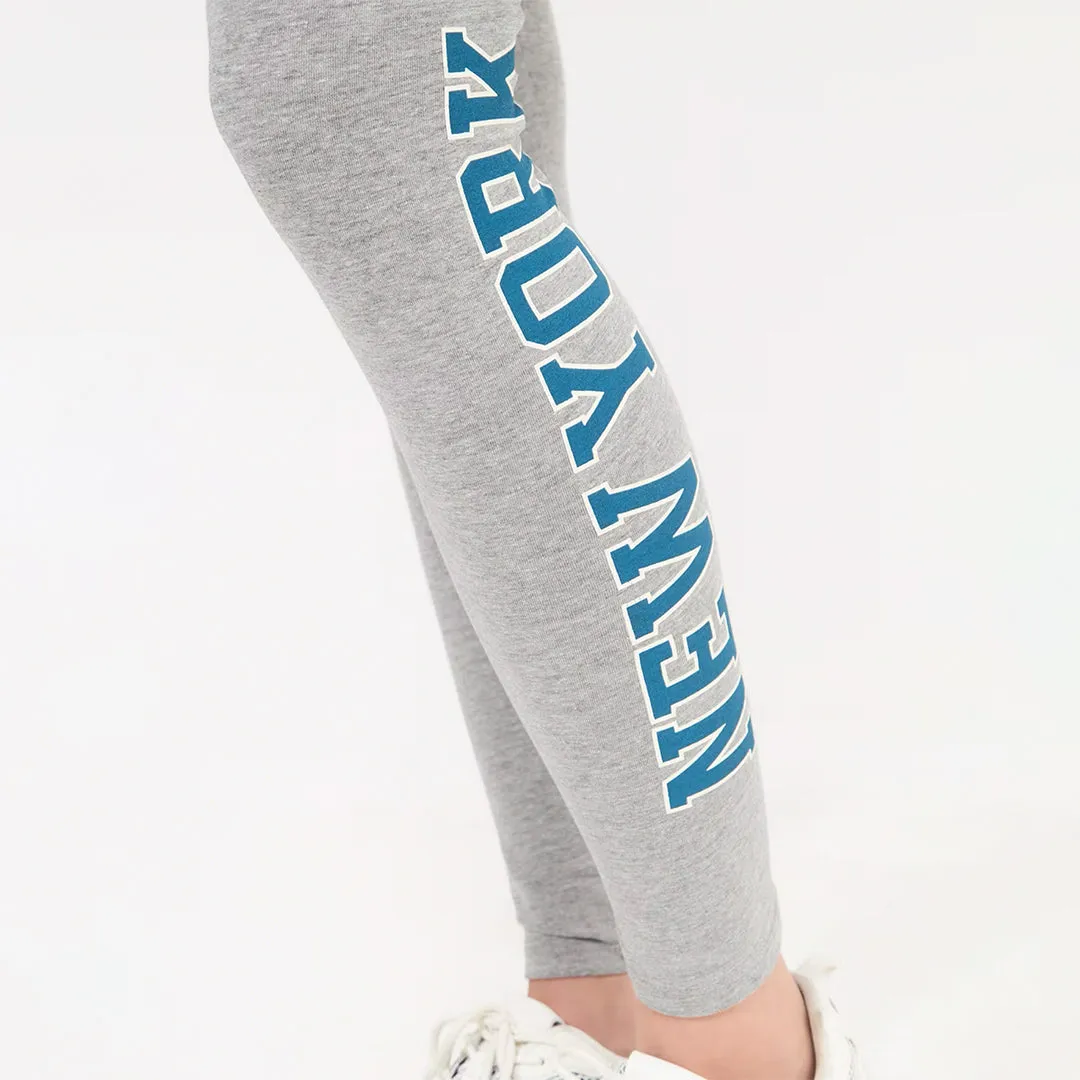 Long High-Waisted Leggings with Lettering