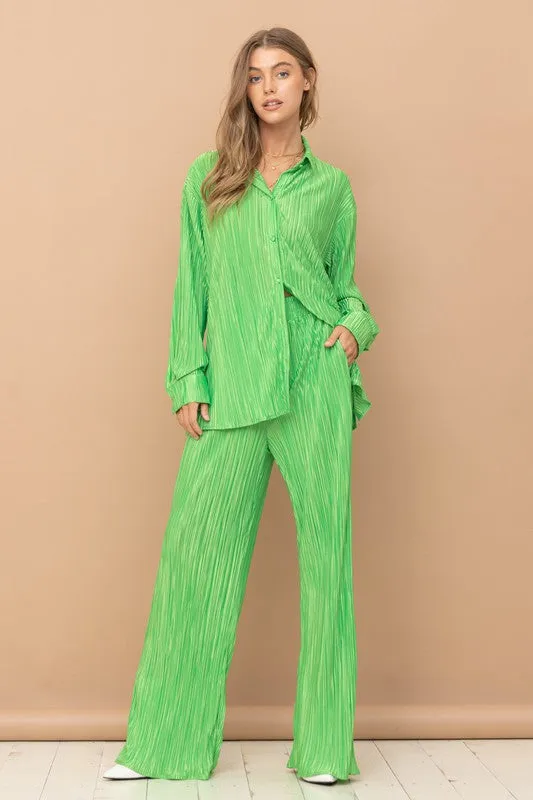 Manning Pleated Blouse Pants Set [ONLINE EXCLUSIVE]