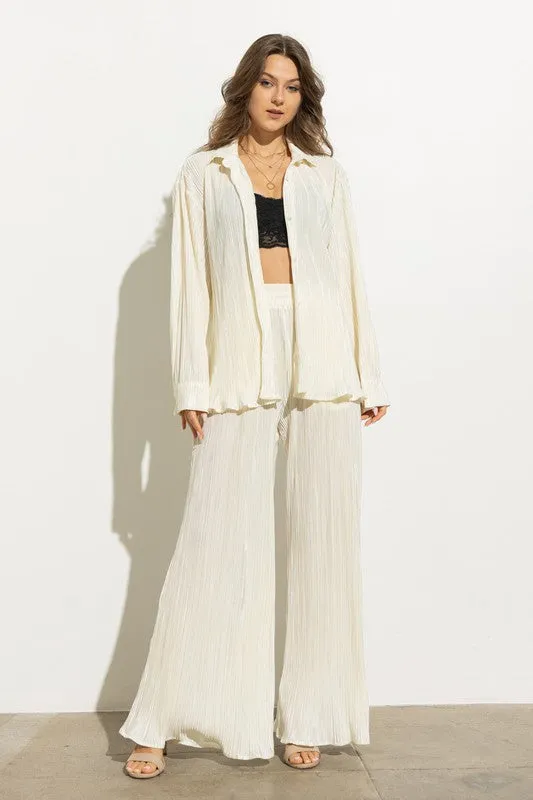 Manning Pleated Blouse Pants Set [ONLINE EXCLUSIVE]