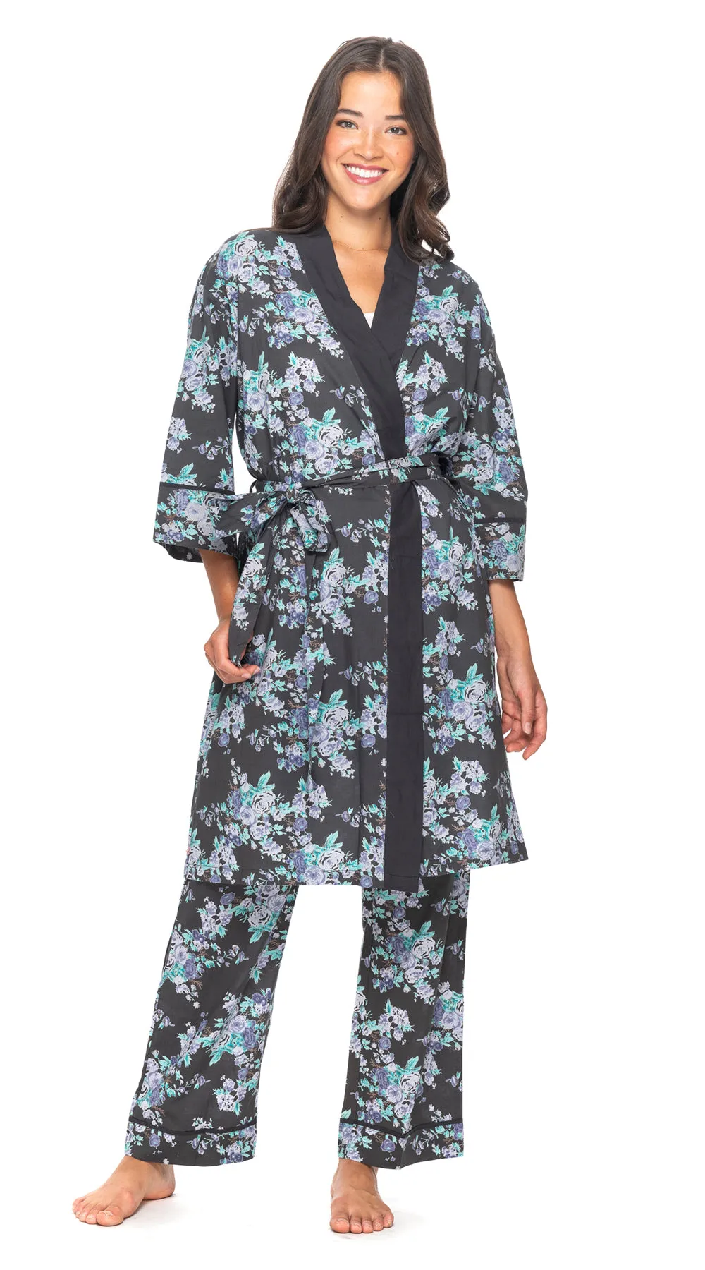 Organic Cotton Bathrobe - grey