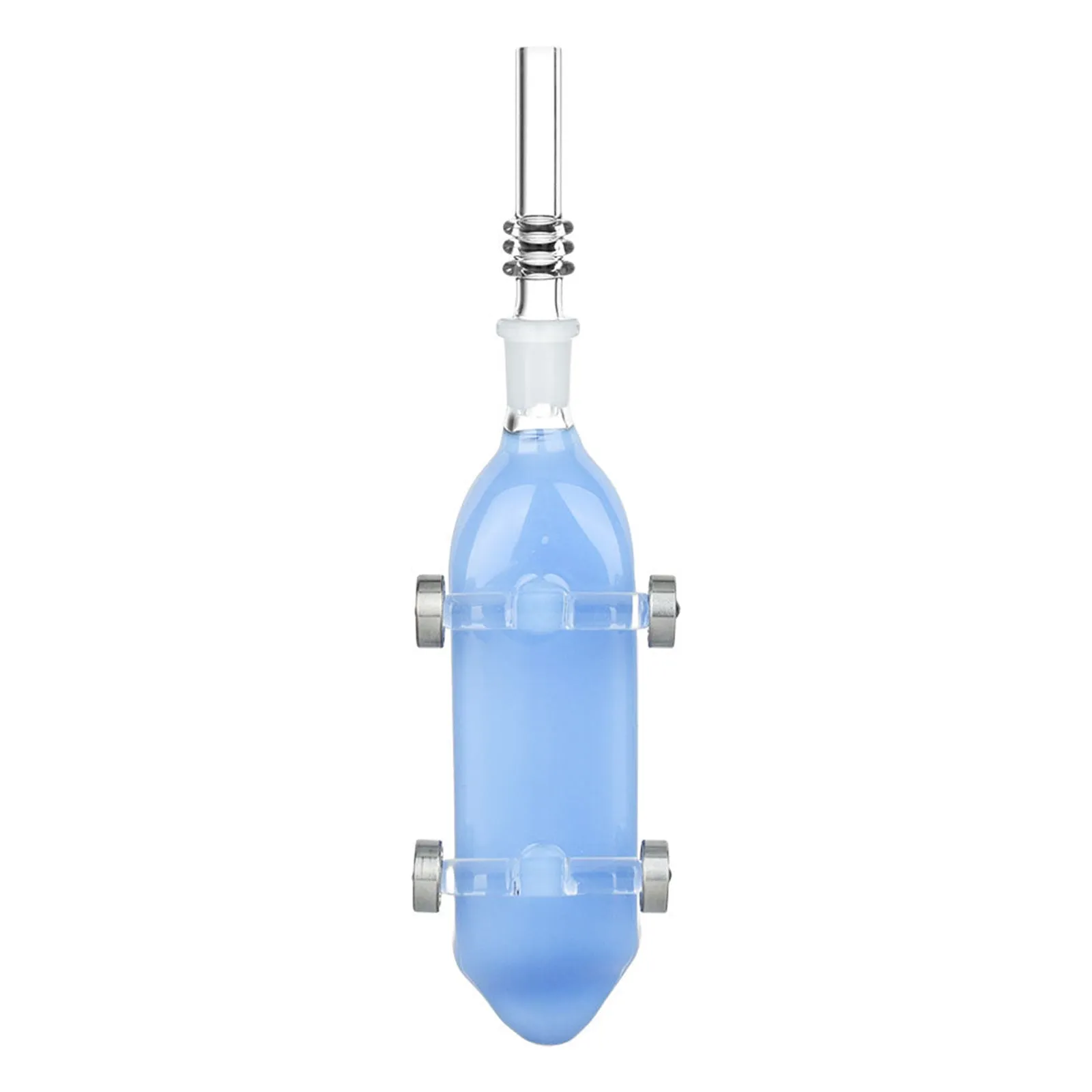 Pulsar Rolling Skateboard Dab Straw with 10mm Quartz Tip