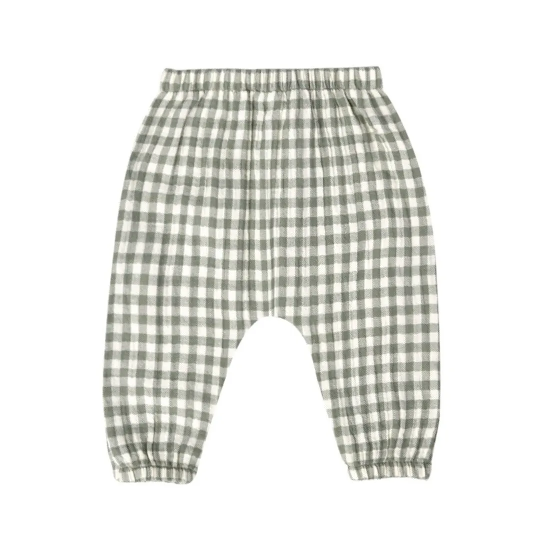 Quincy Mae Baby Woven Pants _Green QM042-P1219