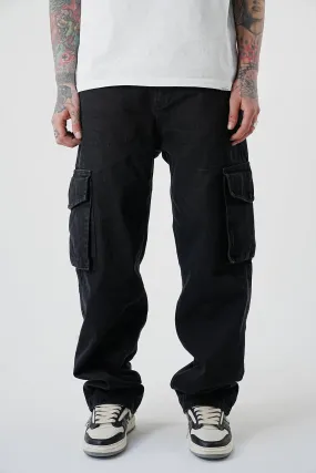 R8 Wide Phantom Black Denim Cargo