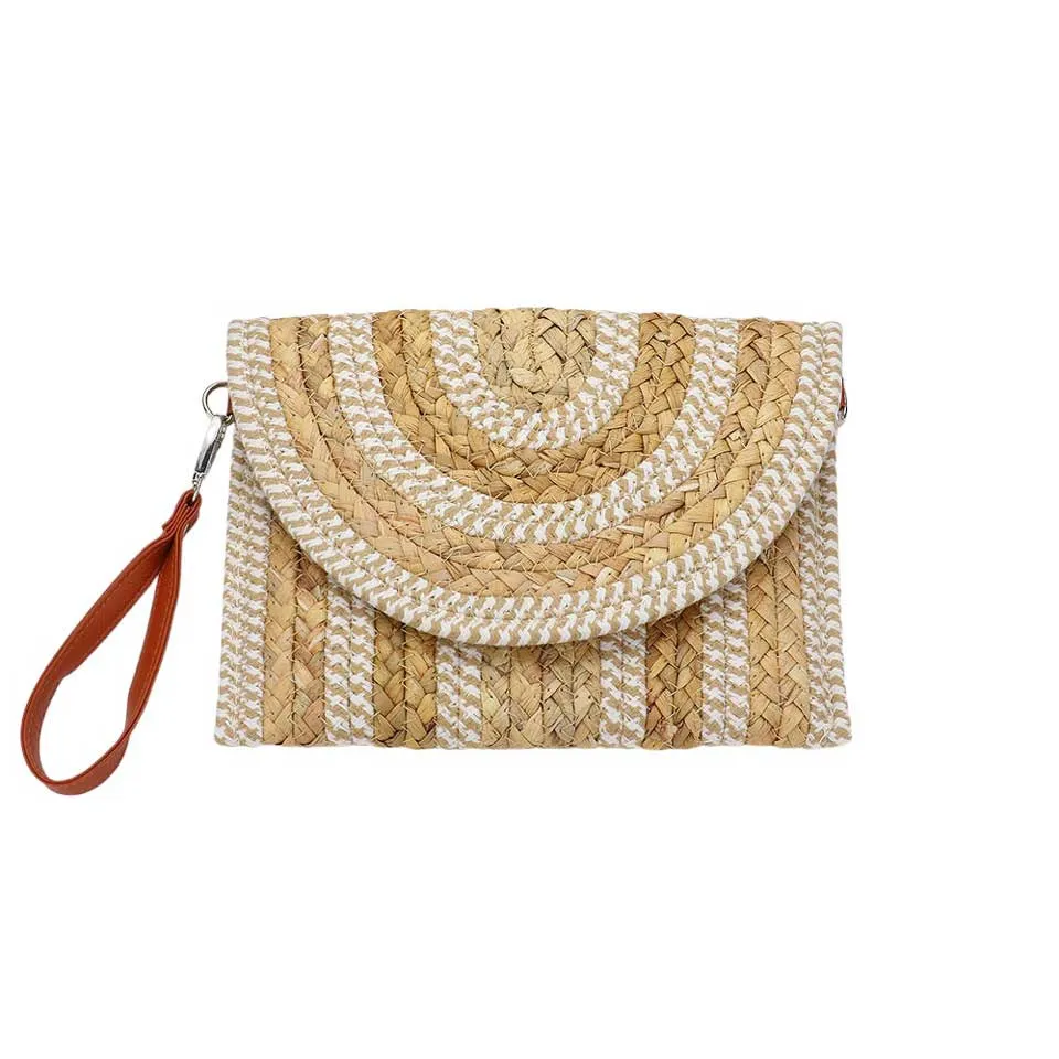 Raffia Straw Braised Envelop Clutch Bag Crossbody Bag