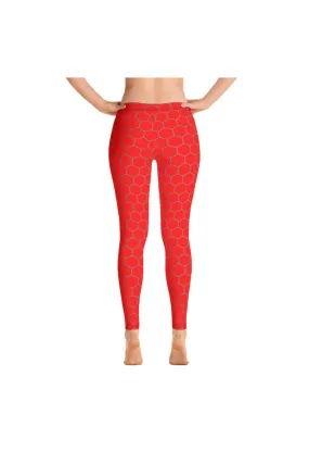 Red Honeycomb Leggings