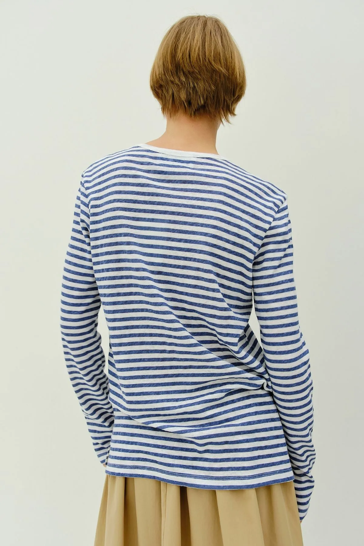 Rika Studios Paloma Long Sleeve T-Shirt -  Ecru/ Cloud