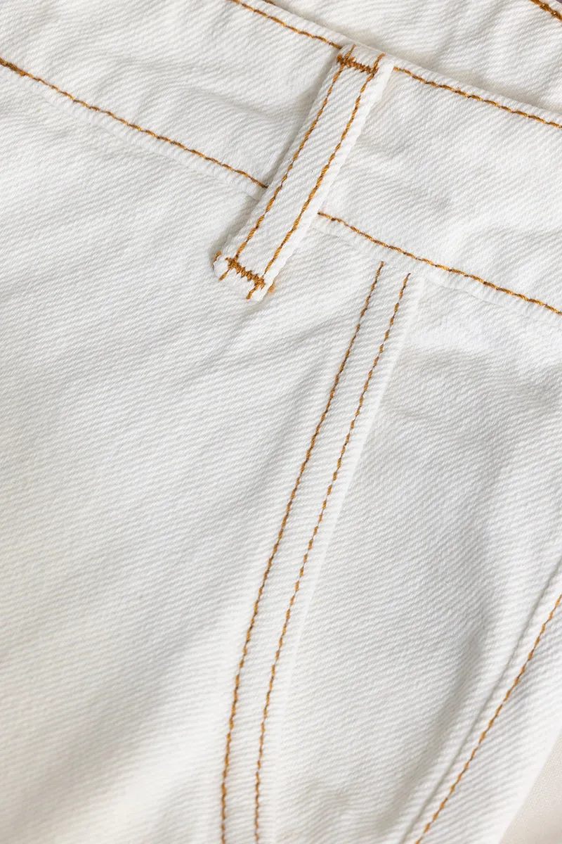 Slinger White Baggy Fit Jeans