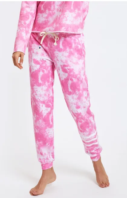 Sol Angeles Luxe Passion Pink Marble Jogger Pants for Stylish Comfort