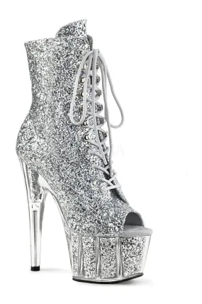 SS-ADORE-1021G Platform Ankle Boot | Silver Glitter