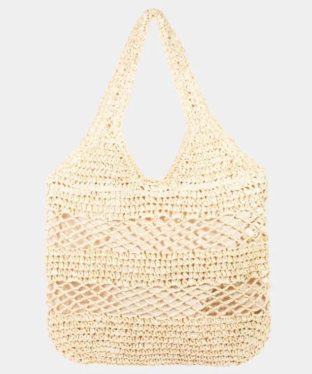 Straw Tote Bag - Ivory